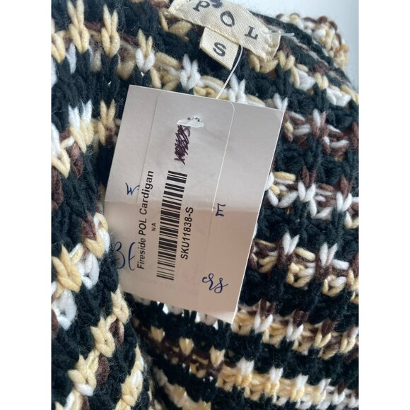 NWT POL Winter Wood Fringe Cardigan Size Small - Picture 11 of 11